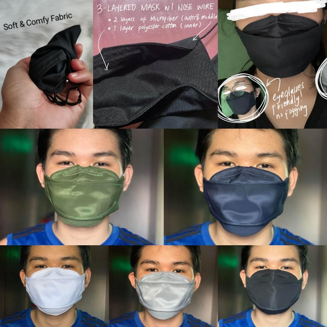 Download Unavailable 3d Cloth Face Mask 3 Layered With Nose Wire Women S Fashion Dresses Sets Sets Or Coordinates On Carousell