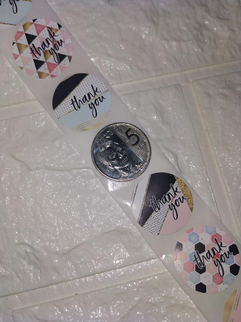 50pcs. Thank You Label Sticker (Asstd) (Category: Craft Supplies & Tools) located in Taytay. Submitted by ladiesbazaar (Listing ID 1027048714, Image 3). Description: Thank You Label Circle Sticker 50 pcs for Php 20 only Asstd design in a set. Size : 2.5cm, as big as 5 peso-coin pls browse all photos for details. Delivery via Lalamove/Mr.Speedy (buyer will shoulder the SF) Pick up/Meet Up: Palmera 6, Dolores Taytay.