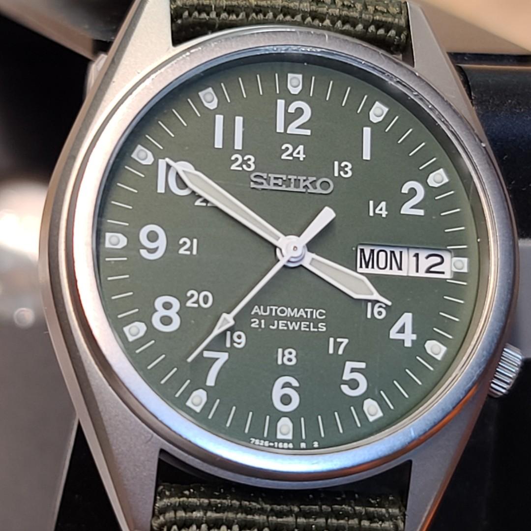 激罕無5字章7s26-3060 Seiko automatic field watch SKX425 35mm 精工軍錶自動機械精工錶, 名牌,  手錶- Carousell