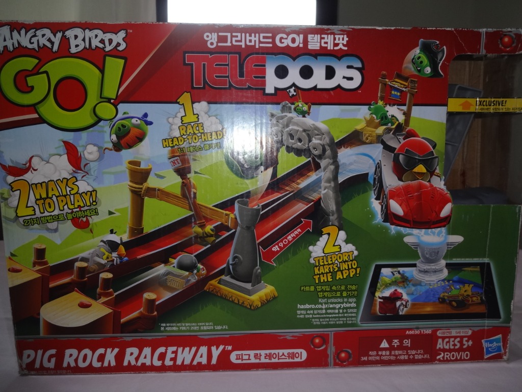 angry birds go telepods pig rock raceway