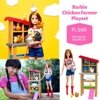 barbie chicken farmer playset