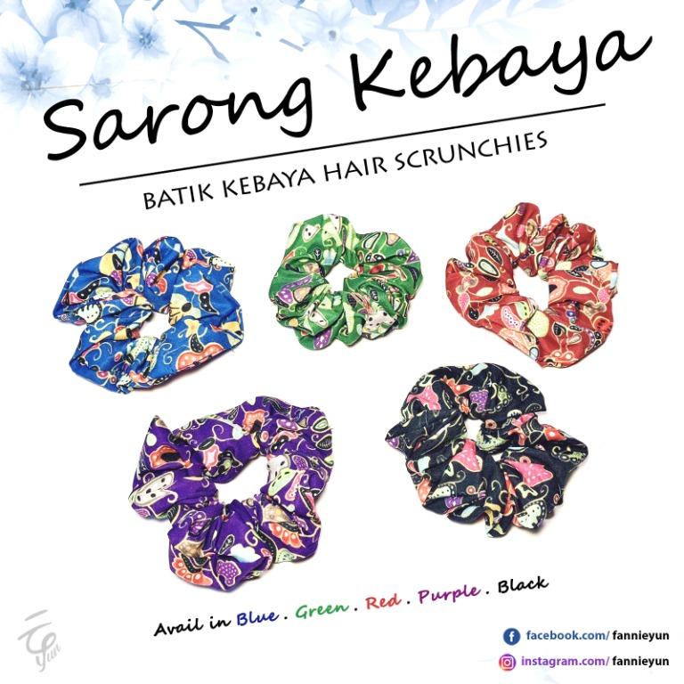 Batik Kebaya Print Hair Scrunchies - Cabin Crew Singapore Airlines, Women's  Fashion, Watches & Accessories, Hair Accessories on Carousell