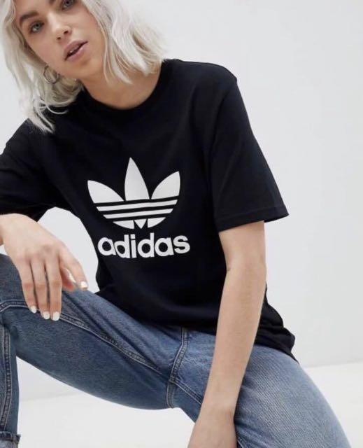 adidas originals black t shirt women's