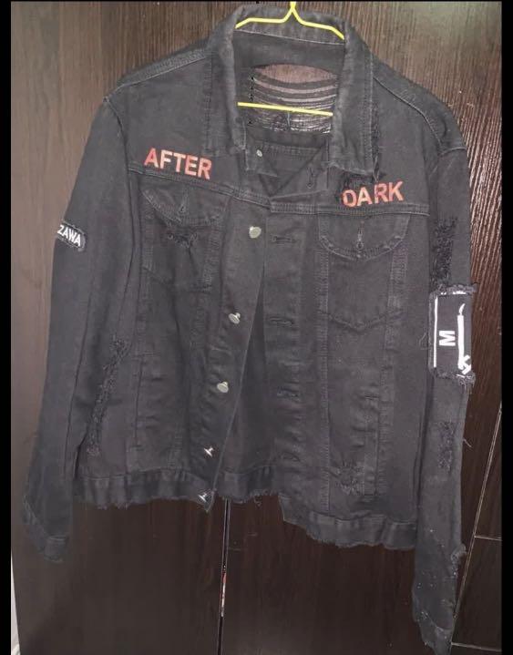 Black Ripped Denim Jacket, Men's Fashion, Coats, Jackets and Outerwear ...