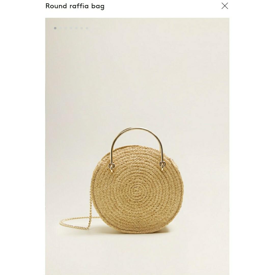 Raffia bag round hot sale