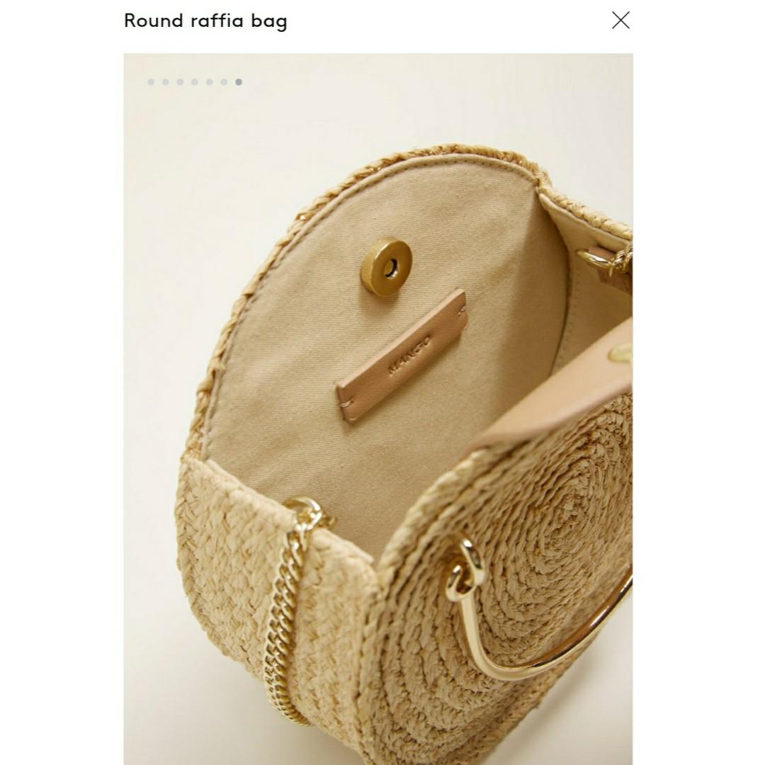 Mango round on sale raffia bag