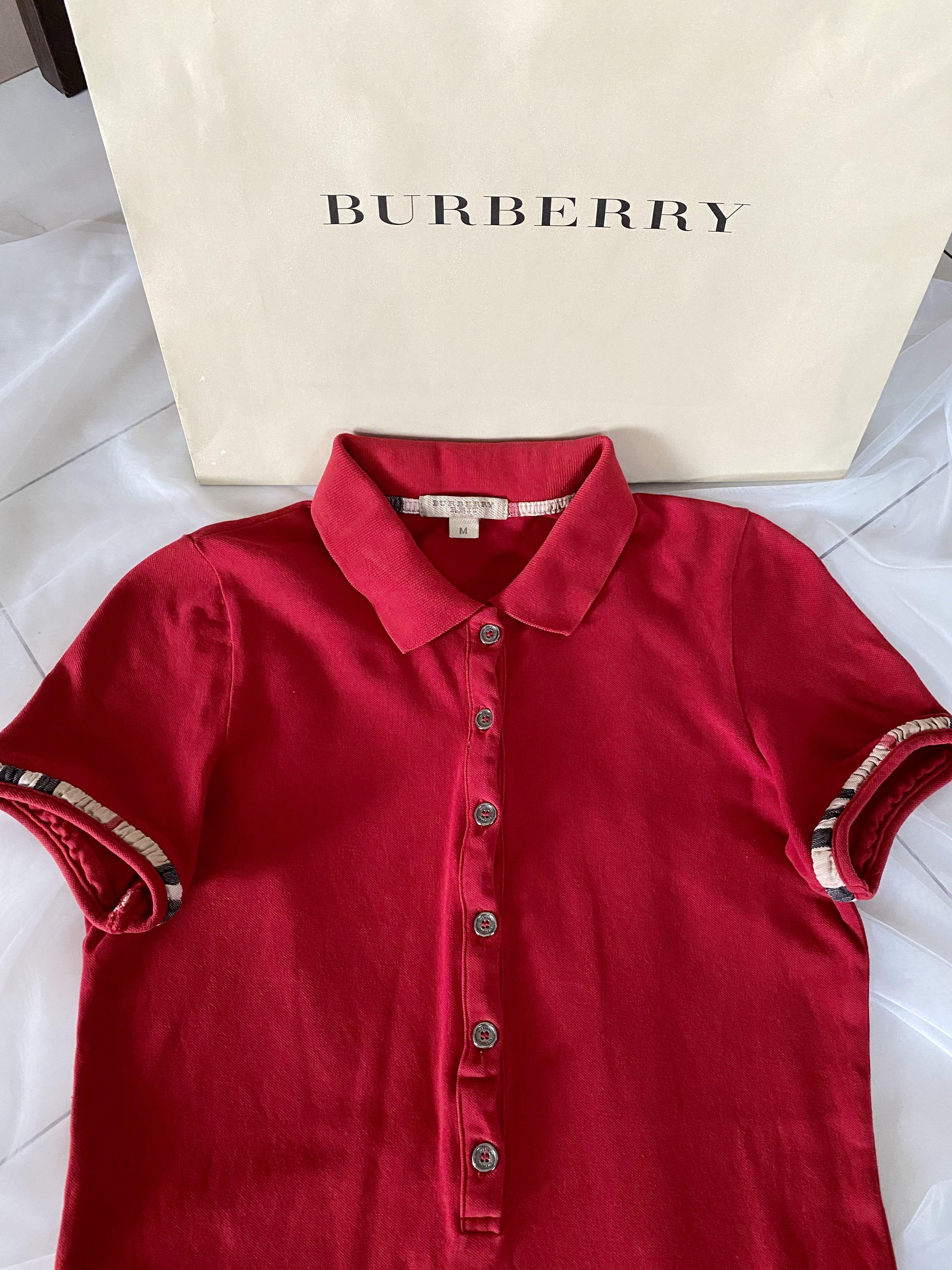 Burberry ladies polo shirts discount