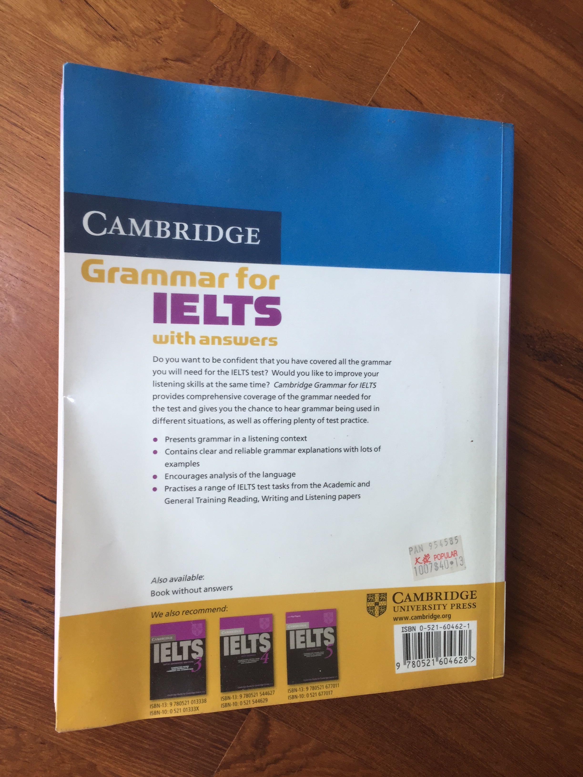 Cambridge Grammar For Ielts With Answers Hobbies Toys Books Magazines Assessment Books On Carousell