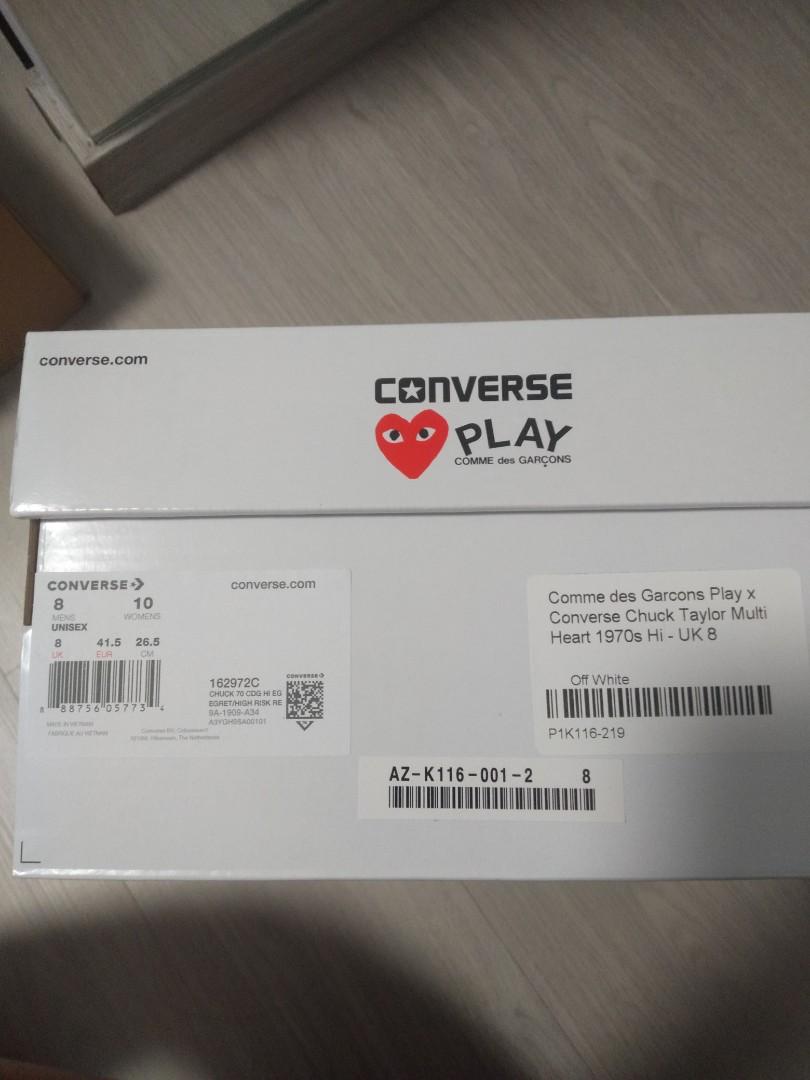 Cdg Converse Multi Heart Men S Fashion Footwear Sneakers On Carousell