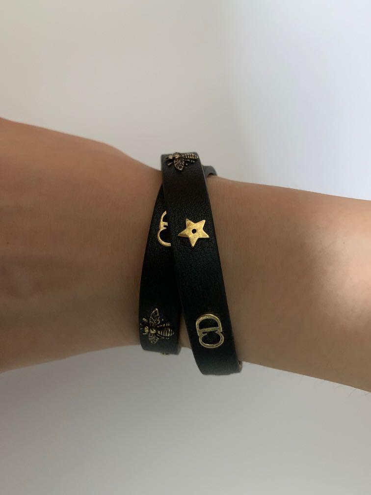 Dior leather bracelet discount