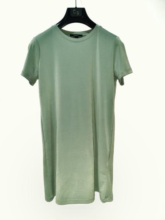Forever 21 Shirt Dress Olive Green Code D02 Women S Fashion Clothes Dresses Skirts On Carousell