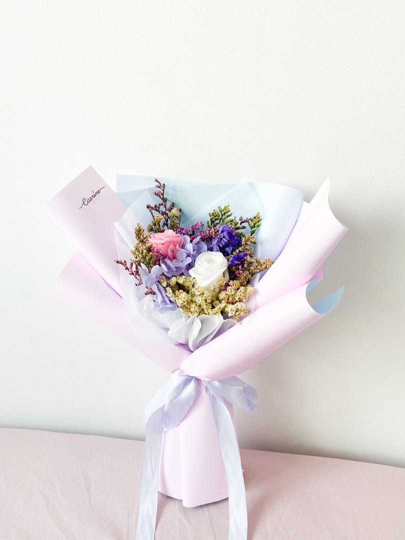 [FREE DELIVERY] Aurora Flower Bouquet, Preserved & Dried Flowers