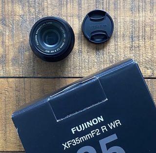 Fujifilm XF 35mm f2 Weather Resistent (WR) with lens hood and cover