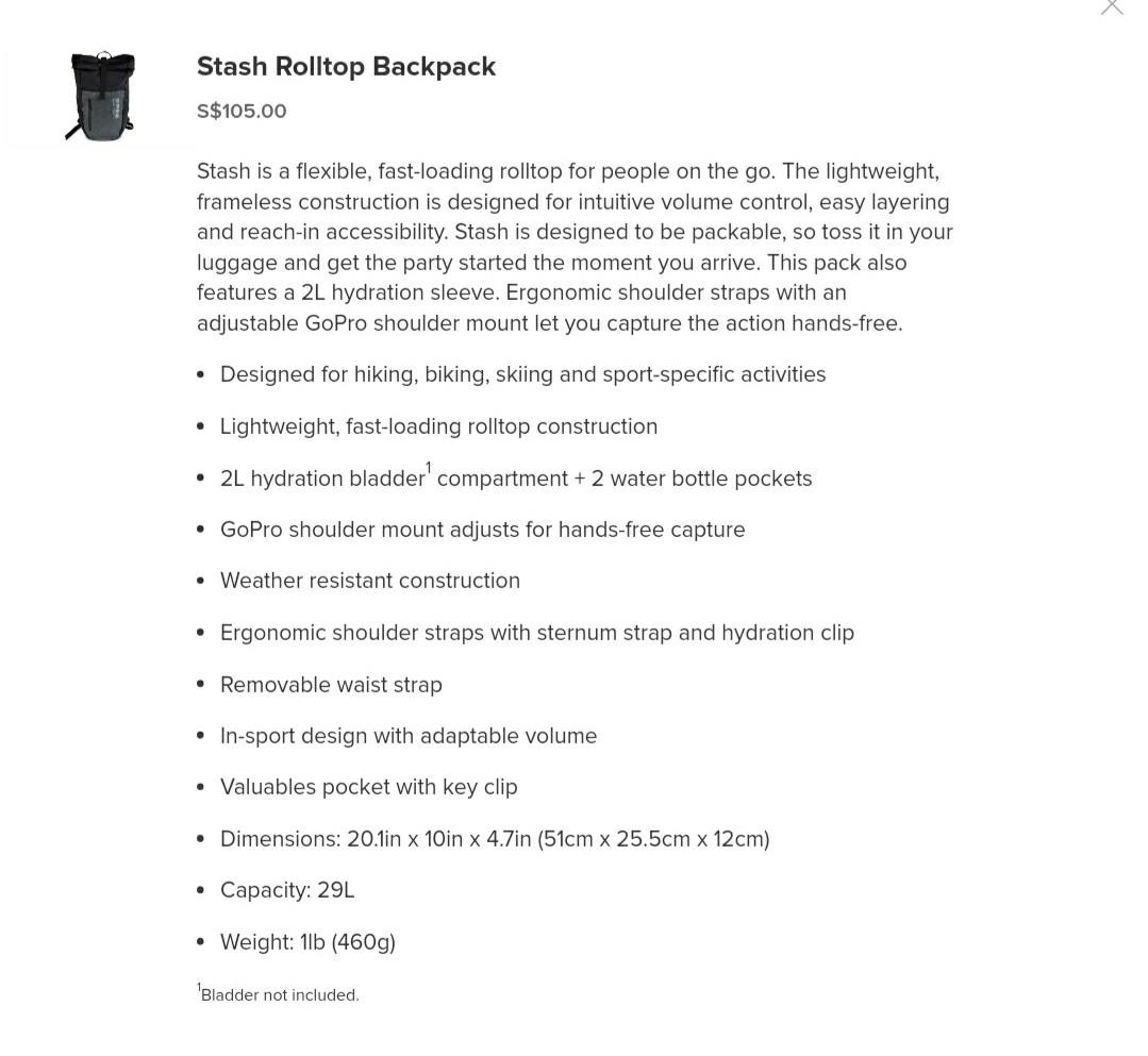 Gopro Stash Rolltop Backpack 2024 favors