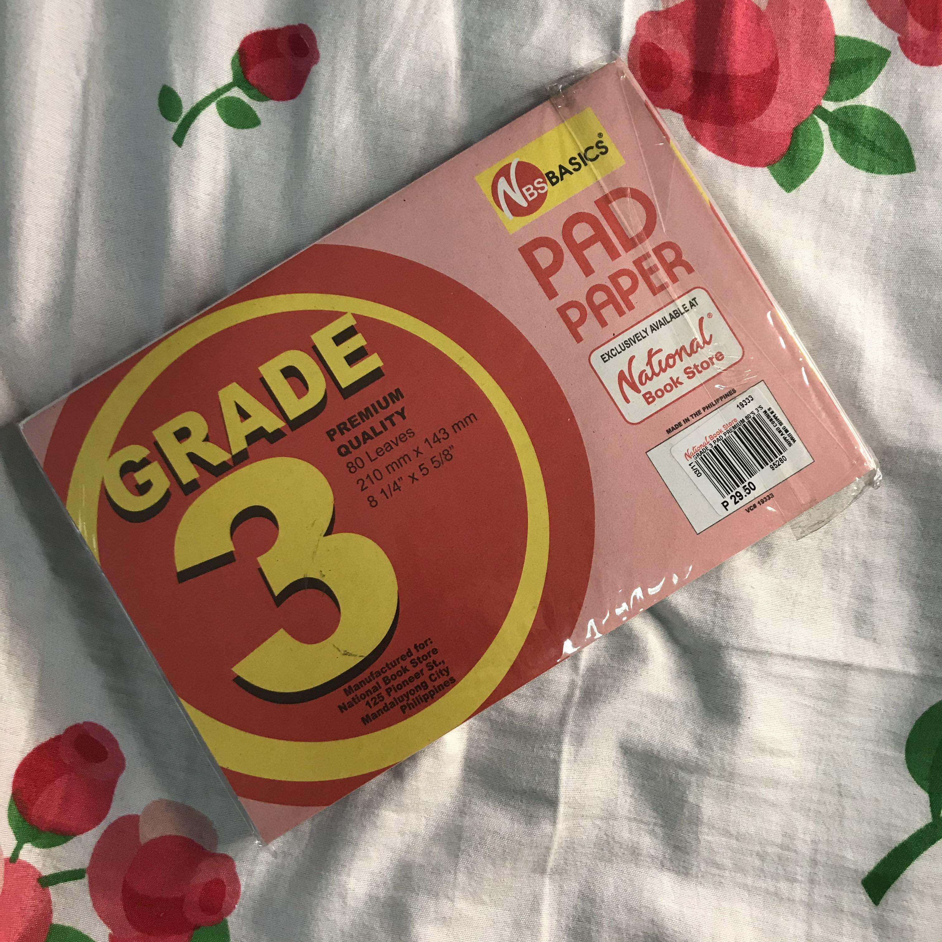 Grade 3 pad paper, Hobbies & Toys, Stationary & Craft, Craft Supplies