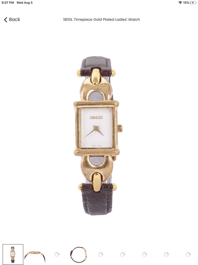 GUCCI 1800L Timepiece Gold Plated 