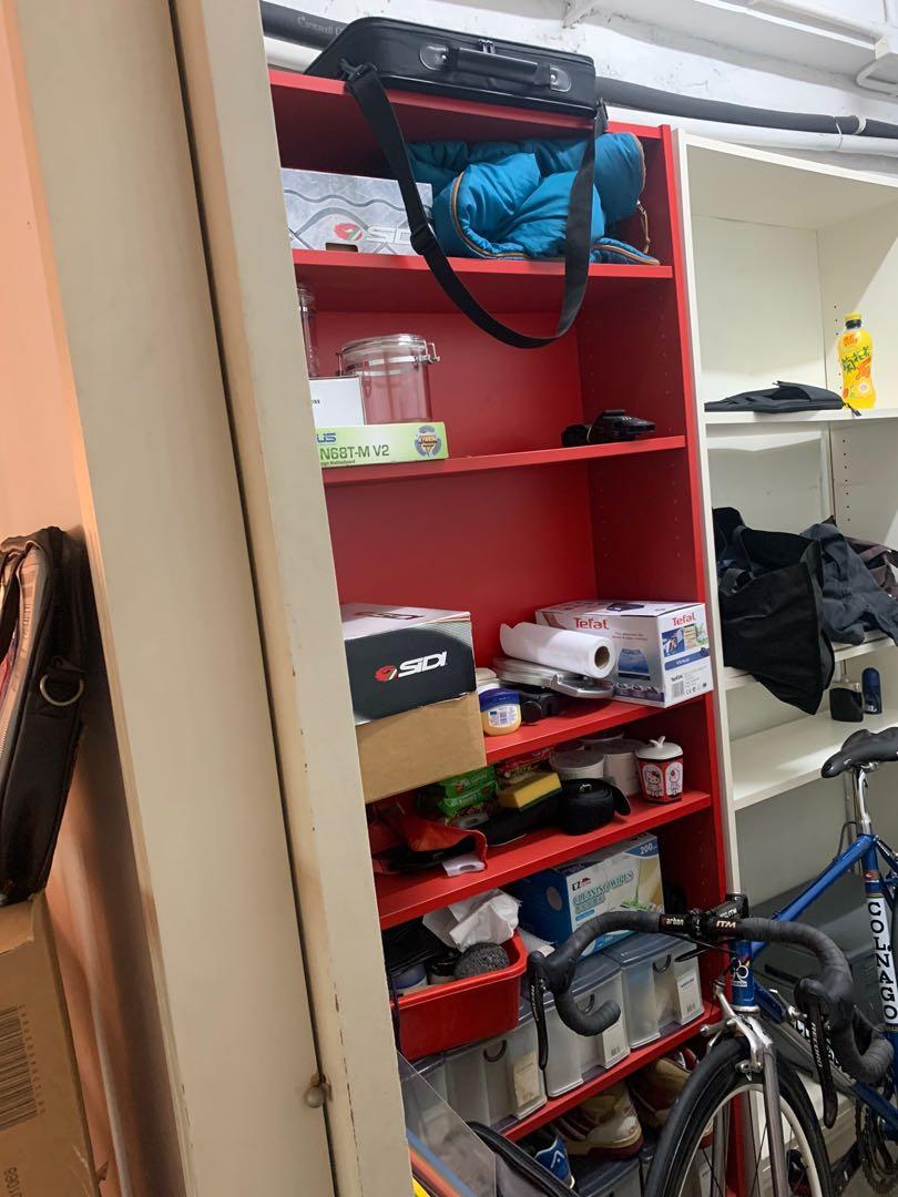 Ikea Billy Bookcase red, 傢俬＆家居, 傢俬 Carousell