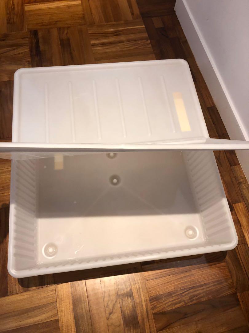 IKEA underbed storage bin, 傢俬＆家居, 傢俬, 書櫃、櫃子及架 Carousell