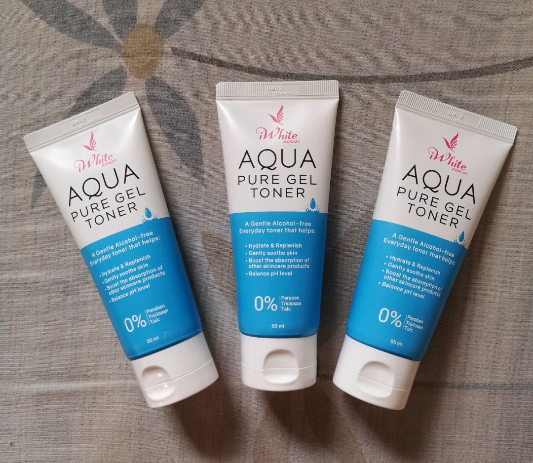 iwhite korea aqua pure gel toner