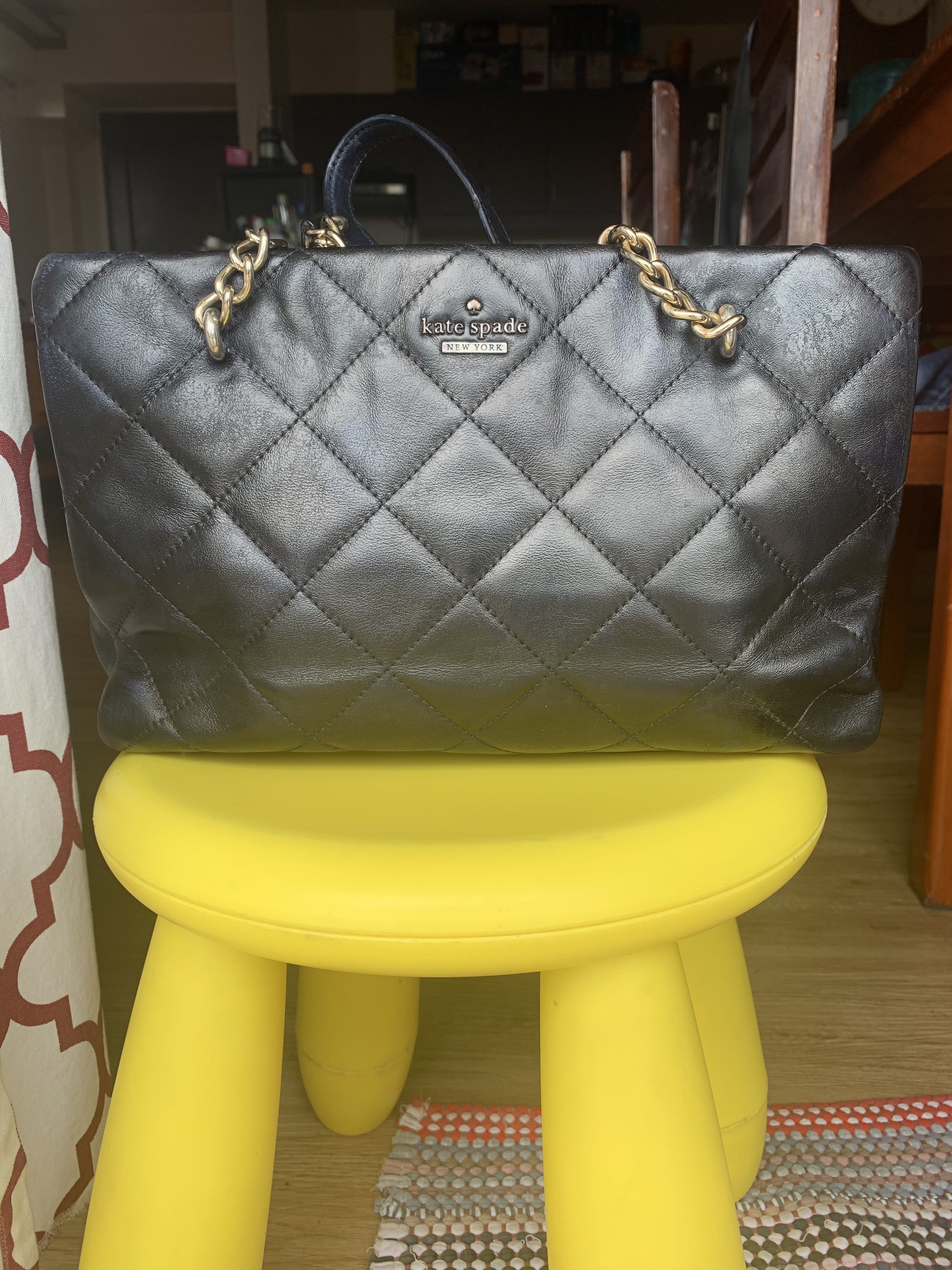kate spade quilted tote bag
