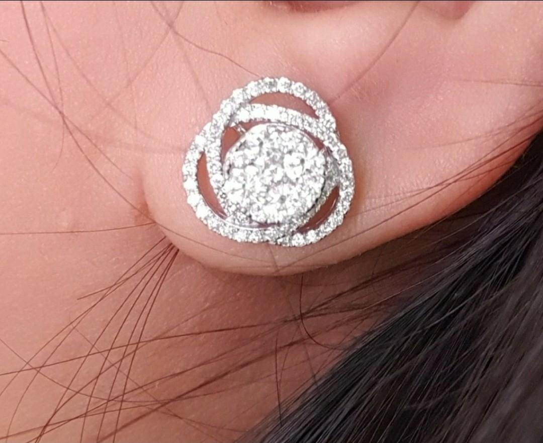 Lady boss top diamond earrings