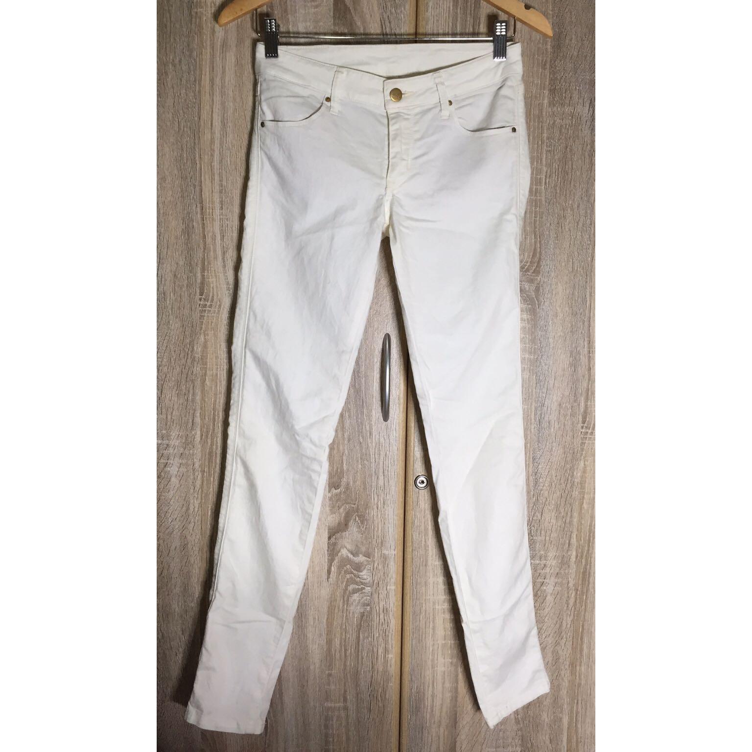 white lee jeans
