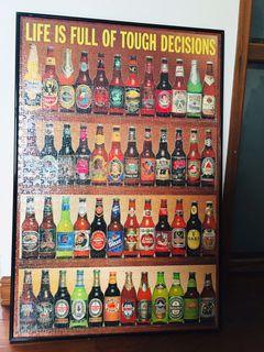 Life is full of tough decision 啤酒櫃拼圖🧩1000片（附框）
