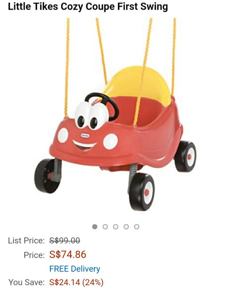 Little tikes cozy coupe swing seat clearance