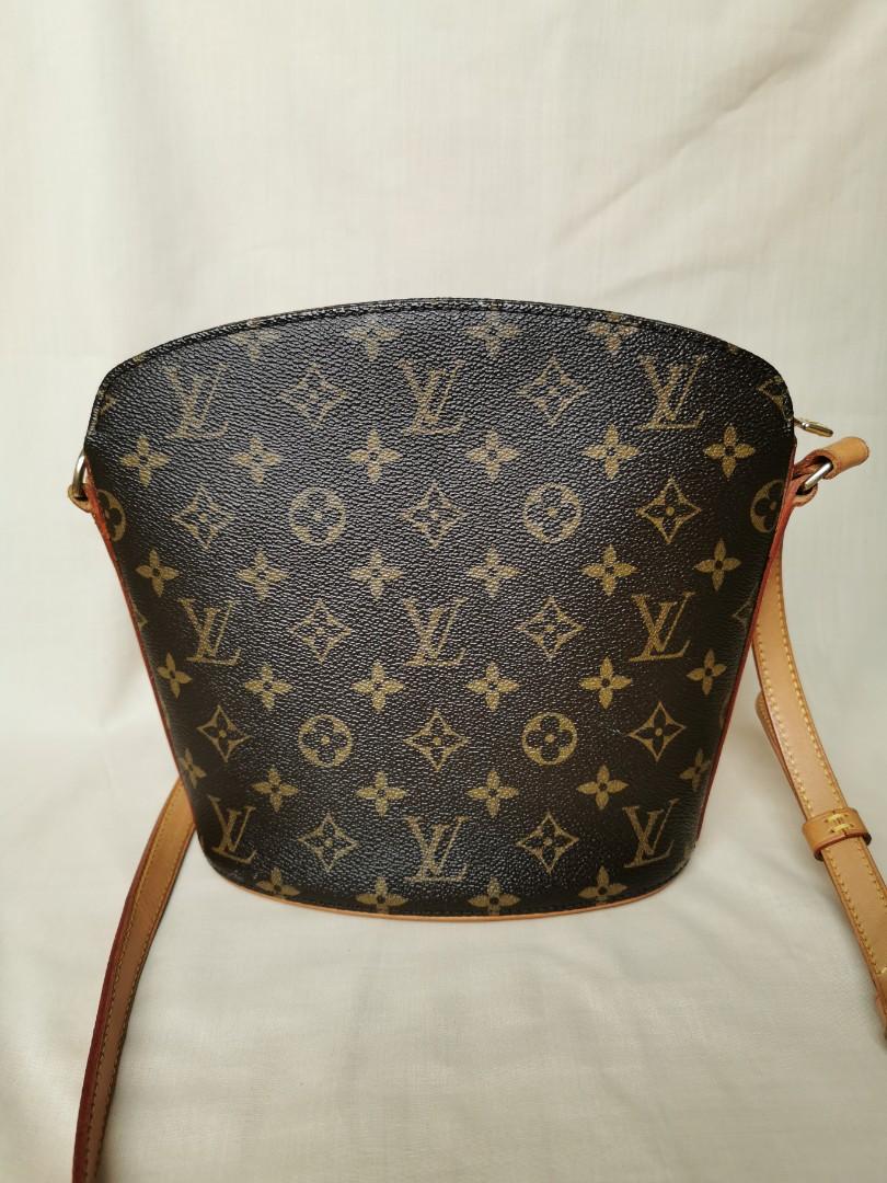 Louis Vuitton Discontinued Monogram Drouot Crossbody Bag Leather