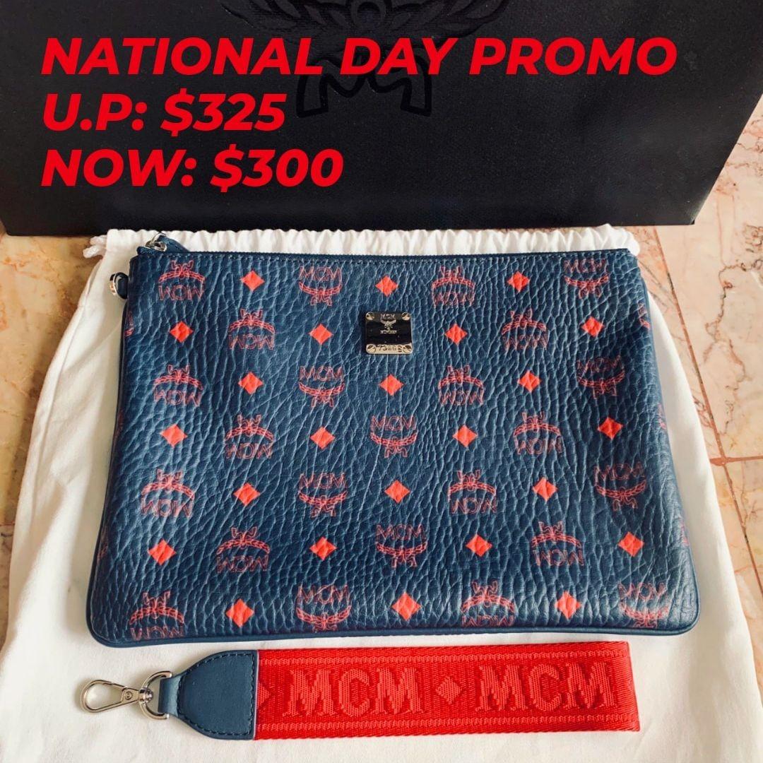 Mcm sales blue pouch