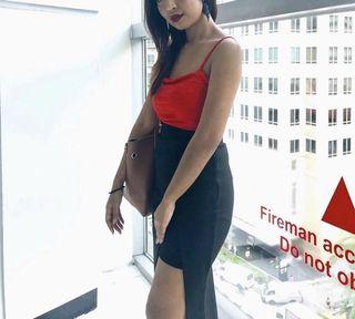 Midi Slit Pencil Skirt