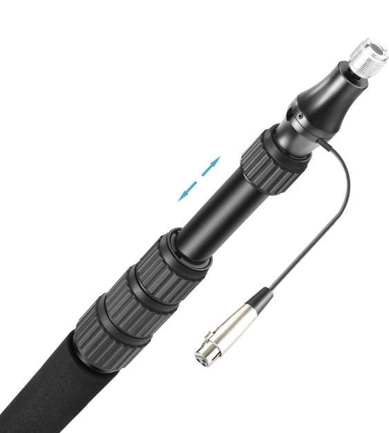 Neewer Portable Handheld Microphone Boom Pole with Builtin XLR Audio