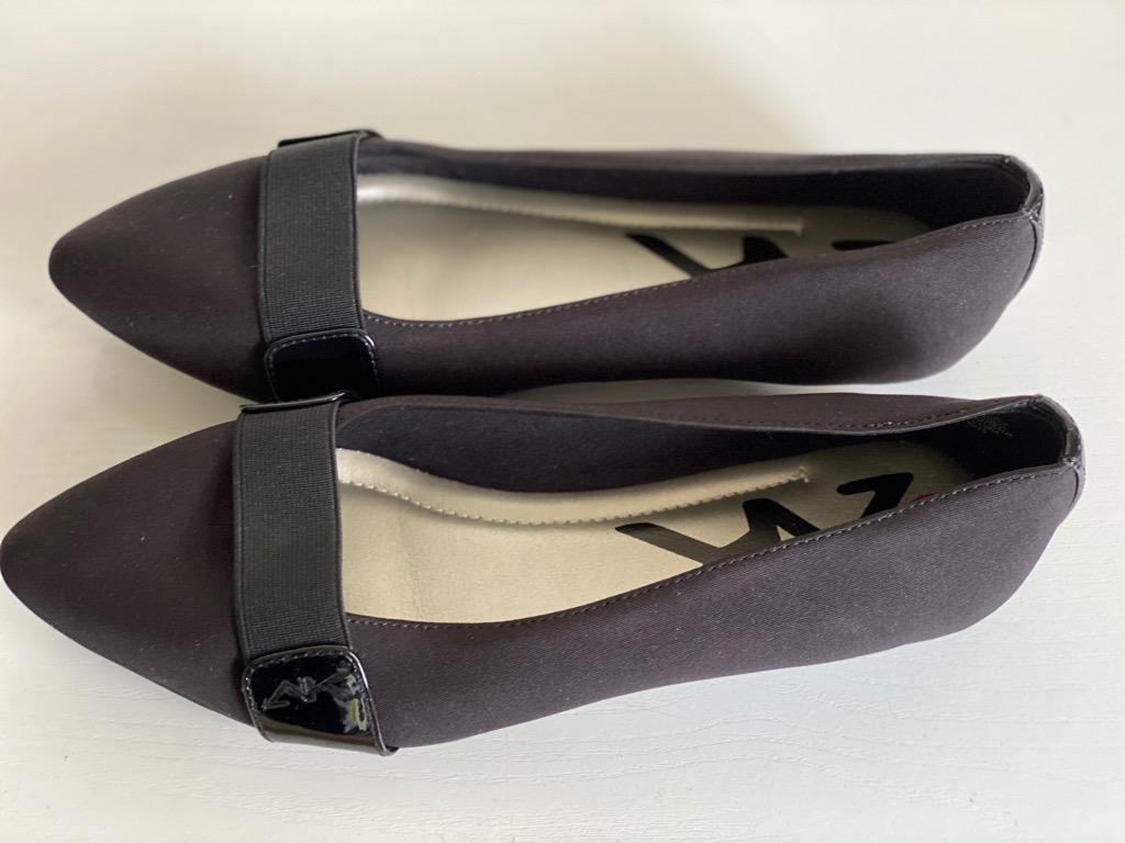 NEW ANNE KLEIN AK SPORT OLIVER BLACK FLATS LOAFERS SANDALS SHOES 6 36 69 SALE