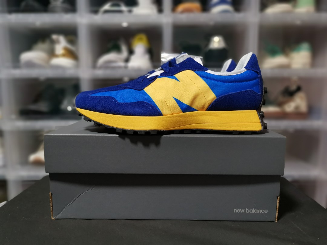 New balance 327 blue yellow clearance