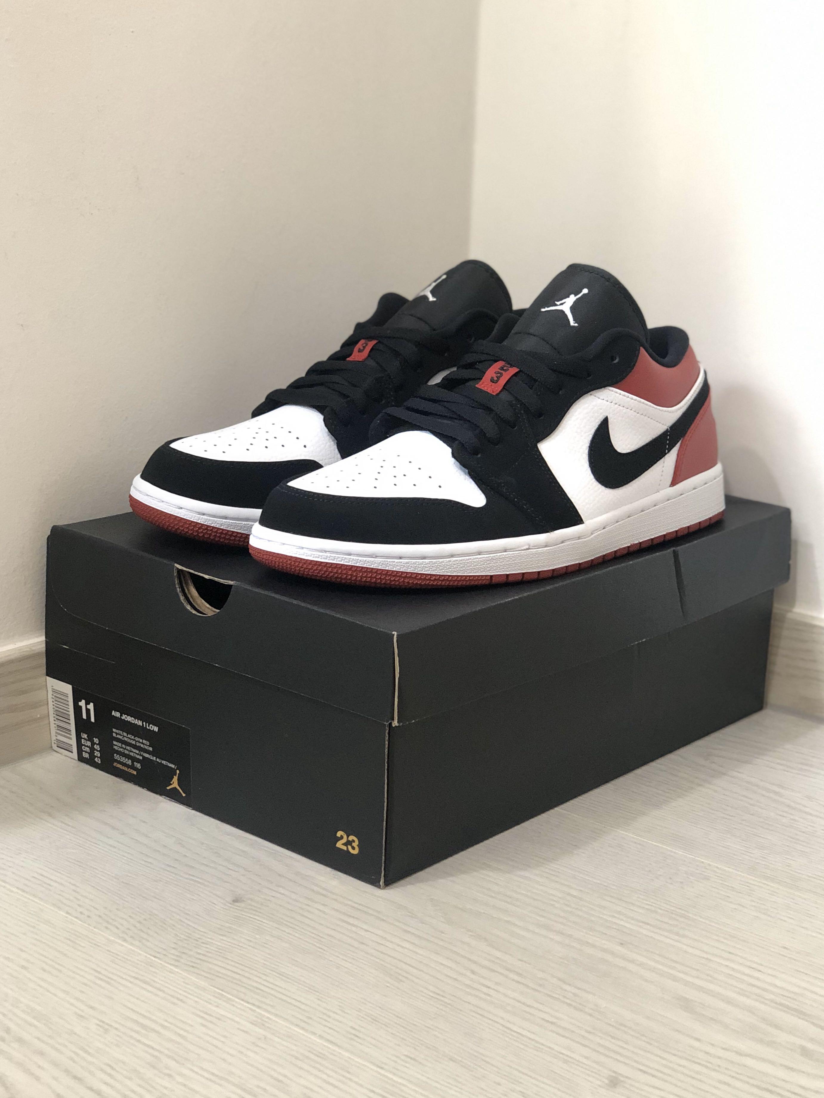 Nike Air Jordan 1 Low Black Toe Bred Chicago Men S Fashion Footwear Sneakers On Carousell Nike Air Jordan 1 Low Black Toe Bred Chicago Men S Fashion Footwear Sneakers On Carousell