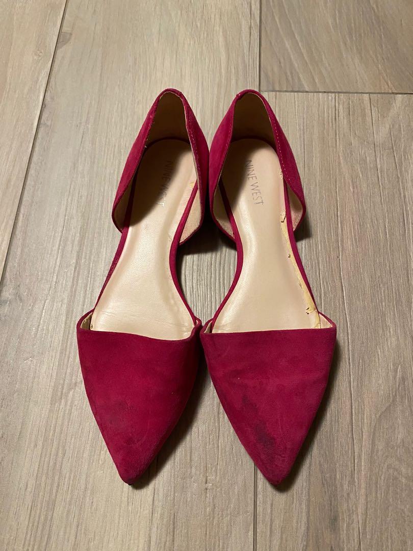 nine west pink flats
