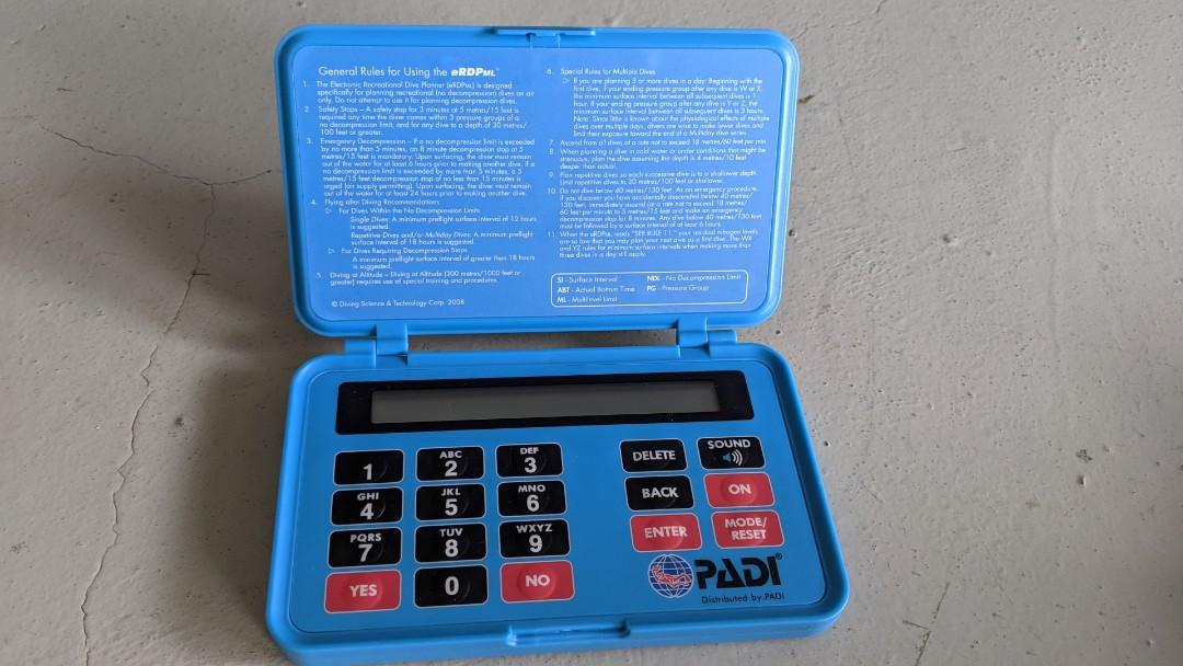 PADI electronic dive planner, Mobile Phones & Gadgets, Wearables