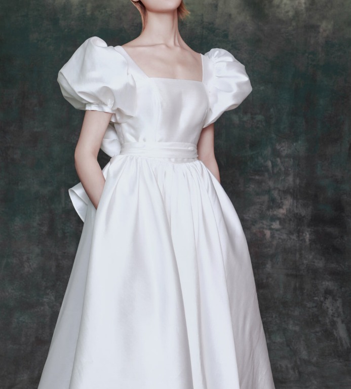 White silk prom clearance dress