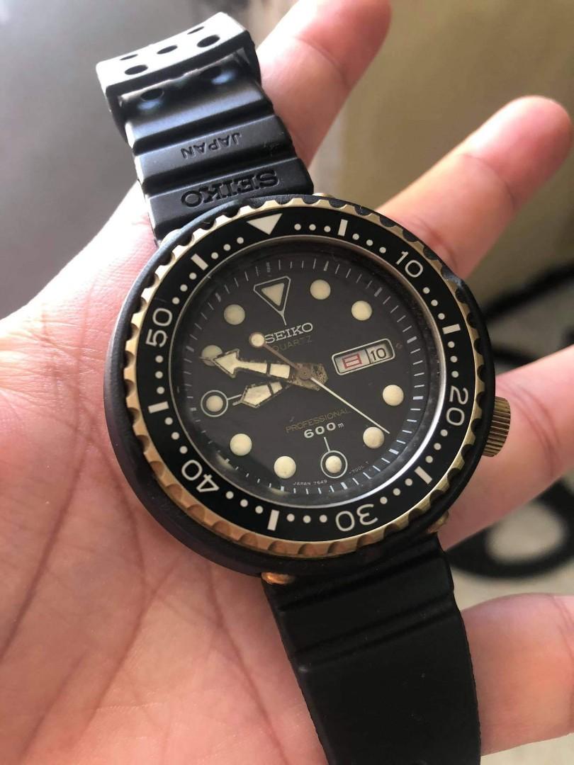 Seiko 7549-7009 'Golden Tuna' 600m Professional Quartz Diver, Men's  Fashion, Watches & Accessories, Watches on Carousell