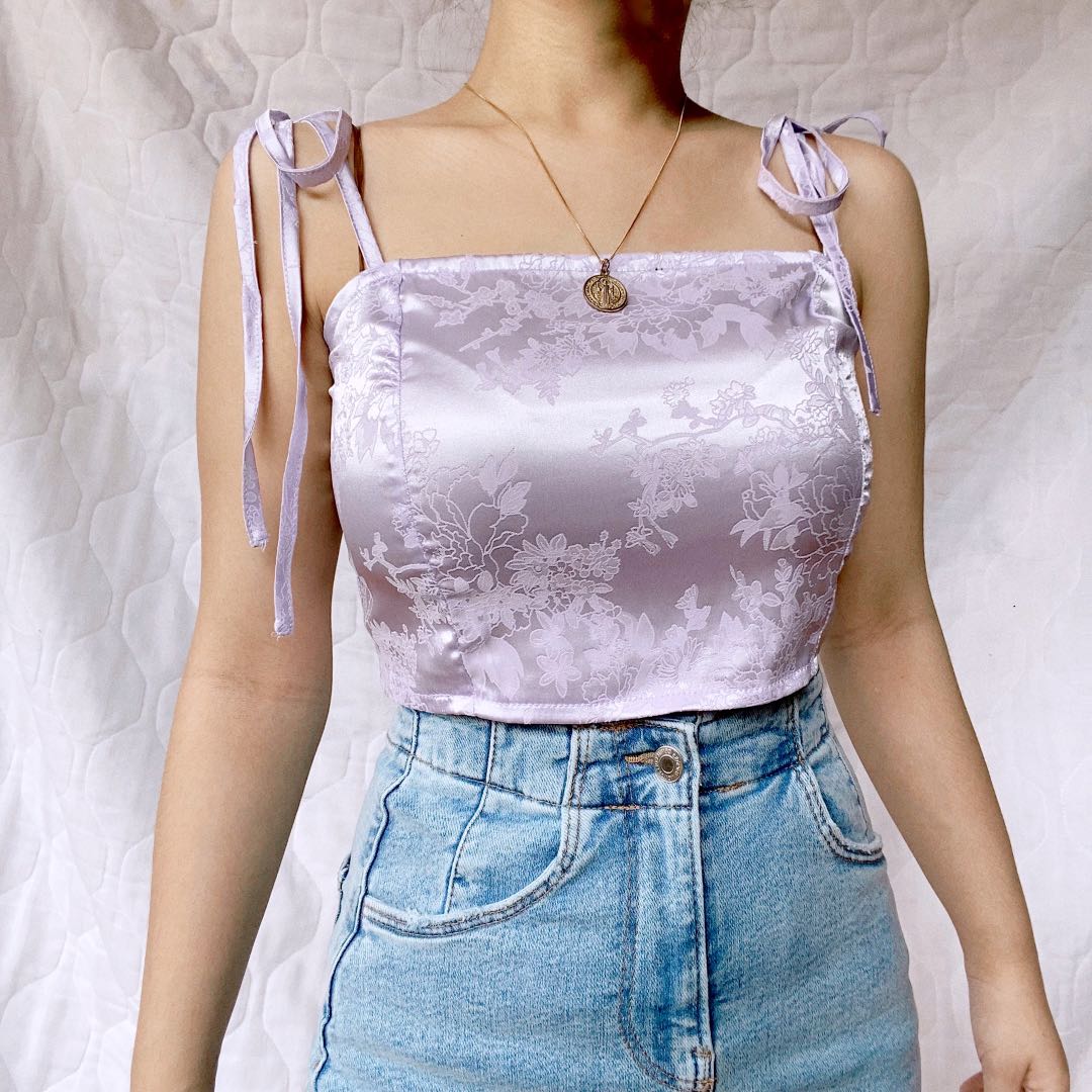 oriental satin top