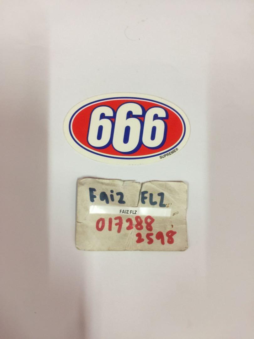 supreme 666 sticker