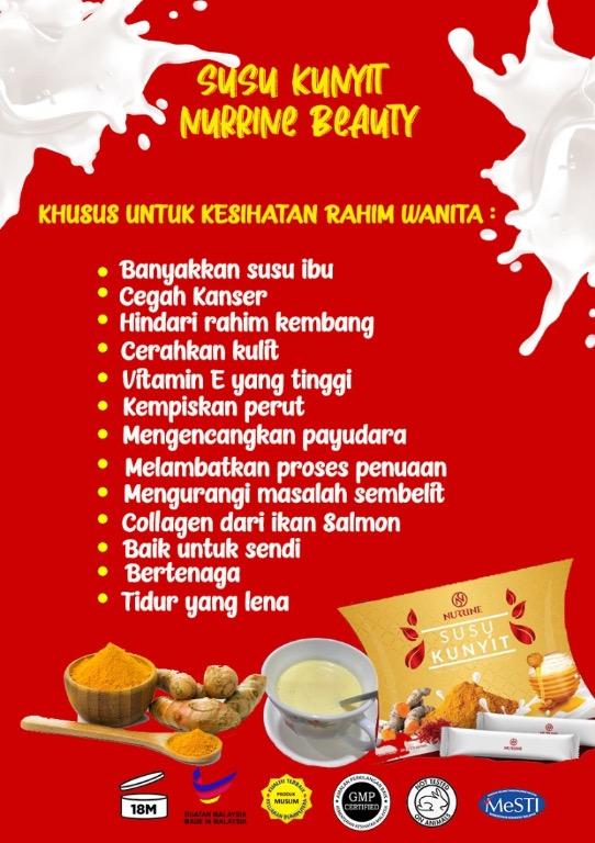 Susu Kunyit Nurrine Health Beauty Makeup On Carousell