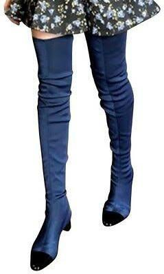 navy blue thigh high boots