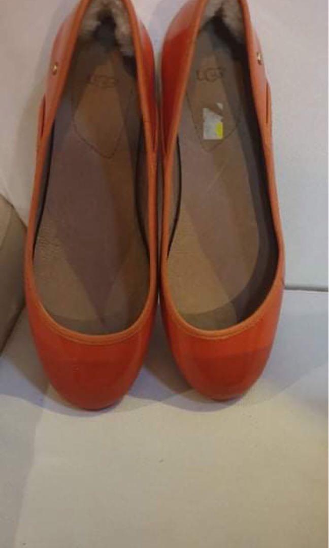 women's orange flats
