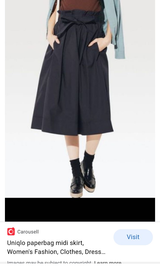 Uniqlo paper bag shop skirt