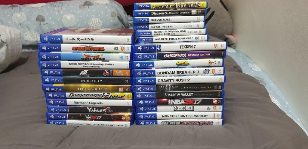 Used PS4 and PS vita games