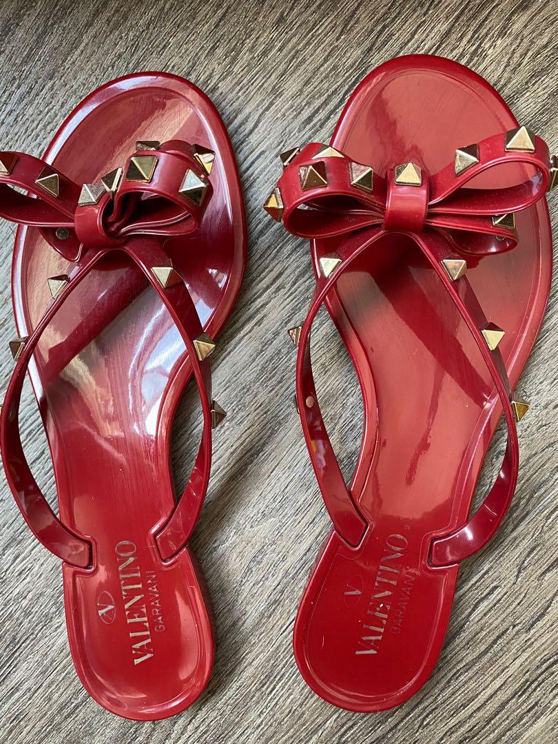 Red valentino 2024 jelly sandals