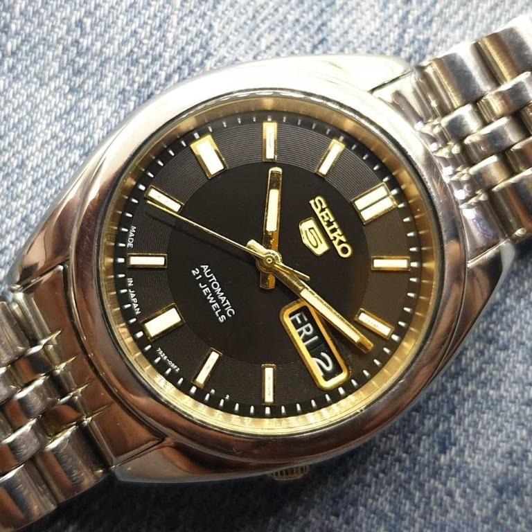 Seiko 5 automatic 21 jewels 7s26 gold sales