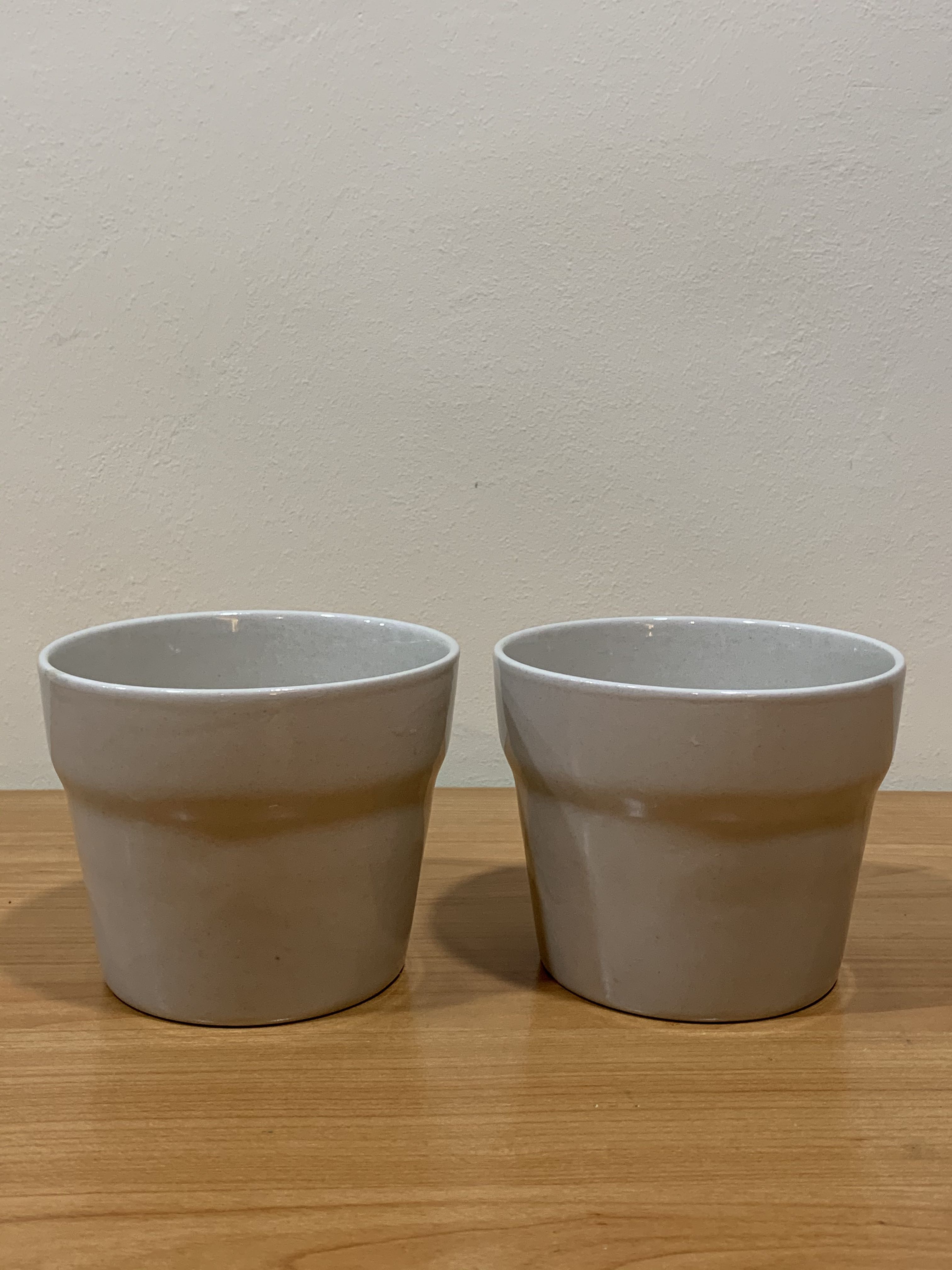 White Ceramic Flower Pots Gardening Pots Planters On Carousell