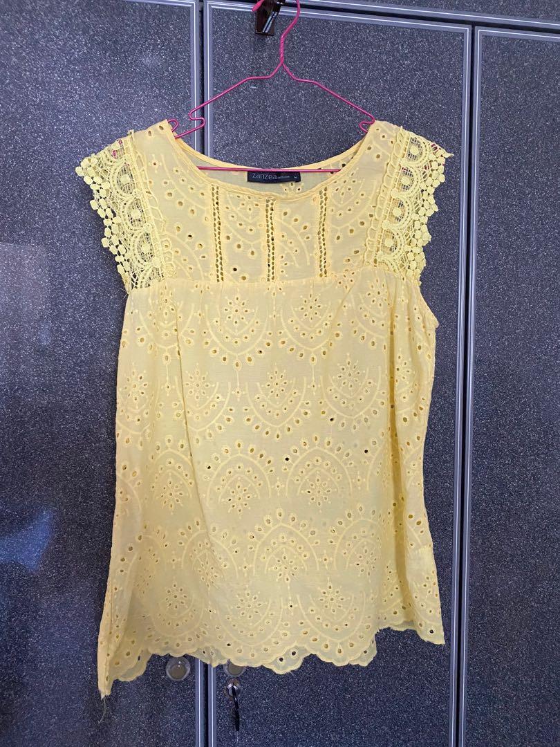 yellow lace shirt